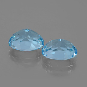 Topazio naturale blu da 6,88 ct, taglio ovale, VVS