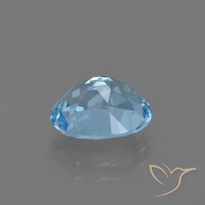 Topazio naturale blu da 2,93 ct, taglio ovale, VVS
