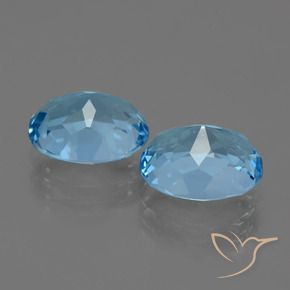 Gemme di Topazio Blu svizzero naturale da 7.10 ct, Taglio ovale, VVS-VS