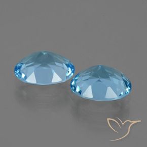 Gemme di Topazio Blu svizzero naturale da 6.00 ct, Taglio ovale, VS