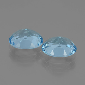 Topazio naturale blu da 6,47 ct, taglio ovale, VVS-VS