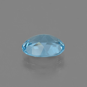 Topazio naturale blu da 2,92 ct, taglio ovale, VS