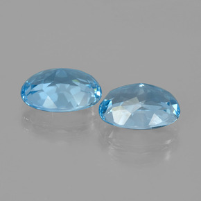 Gemme di topazio blu cielo naturale da 6,53 ct, taglio ovale, VVS