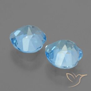 Gemme di Topazio Blu svizzero naturale da 6.23 ct, Cuore, VVS-VS