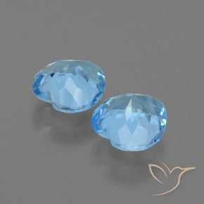 Gemme di Topazio Celeste naturale da 5.84 ct, Cuore, VVS-VS