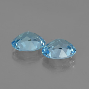 Topazio naturale blu da 5,96 ct, taglio ovale, VVS