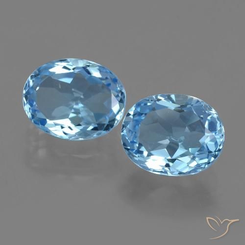 6.52ctw Naturale Blu svizzero Topazio, Ovale, VVS