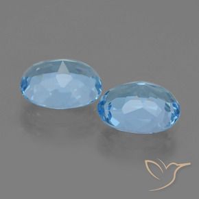 Gemme di Topazio Blu svizzero naturale da 6.52 ct, Ovale, VVS