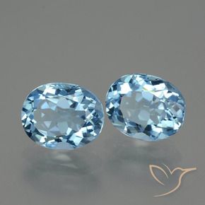 Gemme di Topazio Celeste naturale da 6.93 ct, Ovale, VS