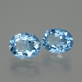 Gemme di Topazio Blu svizzero naturale da 6.56 ct, Taglio ovale, VVS