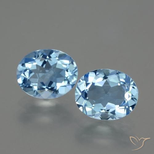 5.93ctw Naturale Celeste Topazio, Ovale, VVS-VS