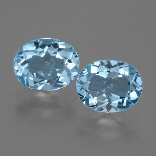Topazio naturale blu da 6,23 ct, taglio ovale, VS