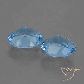 Gemme di Topazio Blu svizzero naturale da 6.63 ct, Ovale, VVS