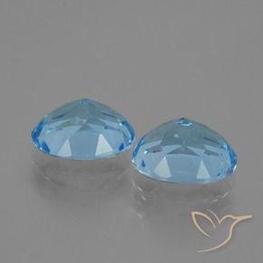 Gemme di Topazio Celeste naturale da 6.81 ct, Ovale, VVS-VS