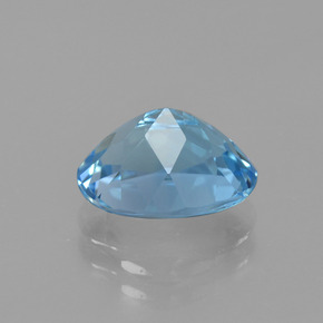 Topazio naturale blu da 3,23 ct, taglio ovale, VVS