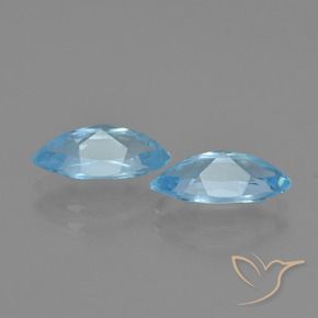 Topazio naturale blu da 2,70 ct, marchesa, VVS-VS