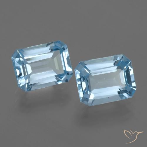 4.81ctw Naturale Blu svizzero Topazio, Taglio smeraldo, VVS-VS