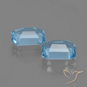 Gemme di Topazio Blu svizzero naturale da 4.99 ct, Ottagonale / Taglio smeraldo, VS