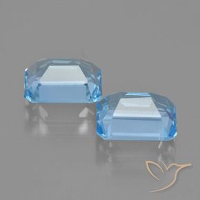 Gemme di Topazio Blu svizzero naturale da 5.72 ct, Ottagonale / Taglio smeraldo, VVS-VS