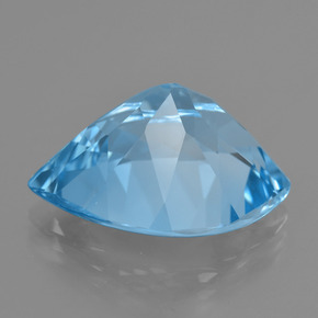 Topazio naturale blu da 19,23 ct, forma fantasia, VVS