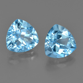 Topazio naturale blu da 5,86 ct, trillion, VVS