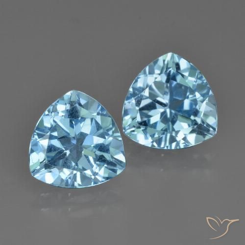 5.62ctw Naturale Celeste Topazio, Taglio trillion, VS