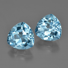 Topazio naturale blu da 6,51 ct, trillion, VVS-VS