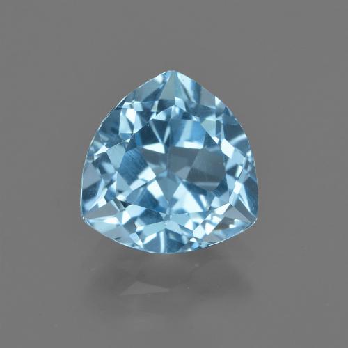 Topazio Celeste naturale da 3.03 ct, Taglio trillion, VVS-VS
