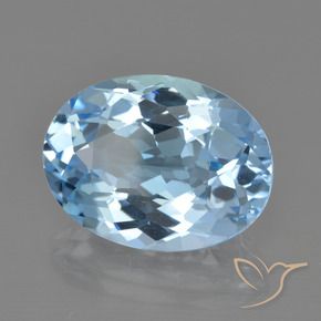Topazio Celeste naturale da 21.80 ct, Ovale, VVS