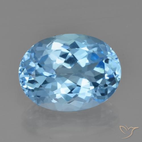 Topazio Blu svizzero naturale da 23.58 ct, Ovale, VVS
