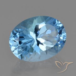 Topazio Blu svizzero naturale da 21.97 ct, Ovale, VVS