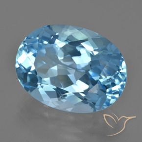Topazio Blu svizzero naturale da 23.33 ct, Ovale, VVS