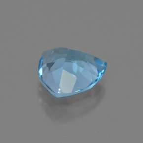 Topazio Celeste naturale da 3.44 ct, Taglio trillion, VVS-VS