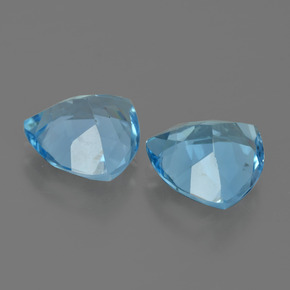 Topazio naturale blu da 7,32 ct, trillion, VVS-VS