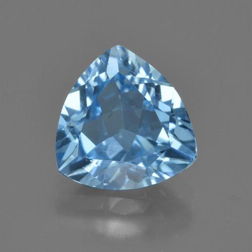 Topazio naturale blu da 3,53 ct, trillion, VVS-VS