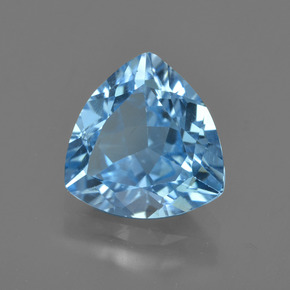 Topazio naturale blu da 3,53 ct, trillion, VVS-VS