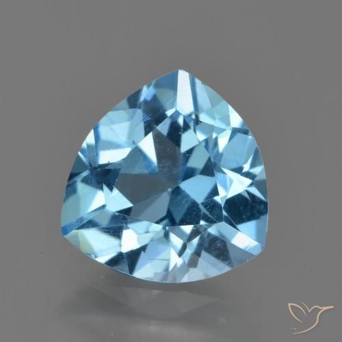 Topazio Blu svizzero naturale da 3.29 ct, Taglio trillion, VVS-VS