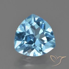 Topazio Blu svizzero naturale da 3.29 ct, Taglio trillion, VVS-VS