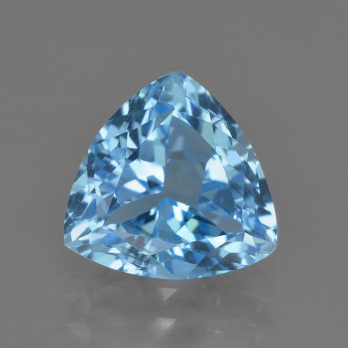Topazio naturale blu da 3,80 ct, trillion, VVS-VS