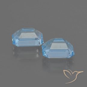 Gemme di Topazio Blu svizzero naturale da 5.75 ct, Ottagonale / Taglio smeraldo, VVS-VS