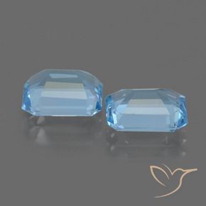 Gemme di Topazio Blu svizzero naturale da 4.87 ct, Ottagonale / Taglio smeraldo, VVS-VS