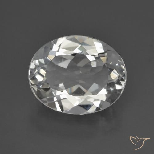 3.85ct Naturale Bianco caldo Topazio, Ovale, VS