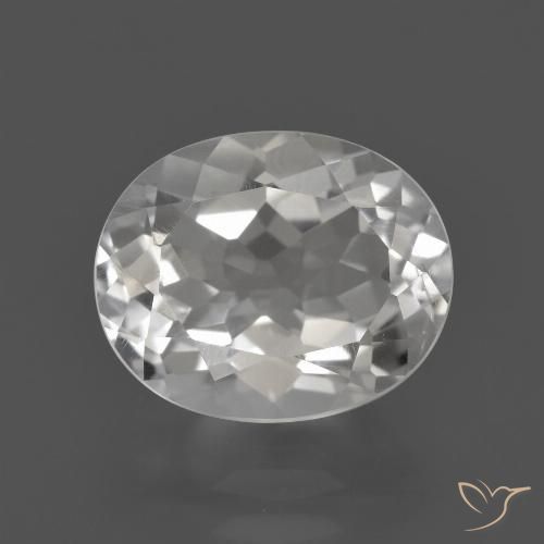 3.50ct Naturale Bianco Topazio, Ovale, VS