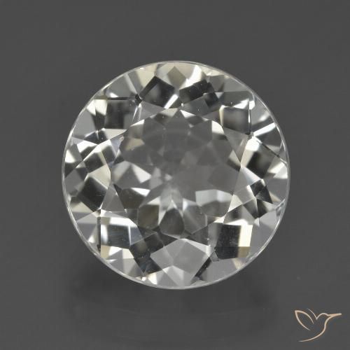 Topazio Bianco caldo naturale da 5.51 ct, Taglio rotondo, VVS