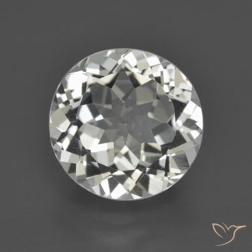 Topazio Bianco caldo naturale da 4.87 ct, Taglio rotondo, VVS-VS