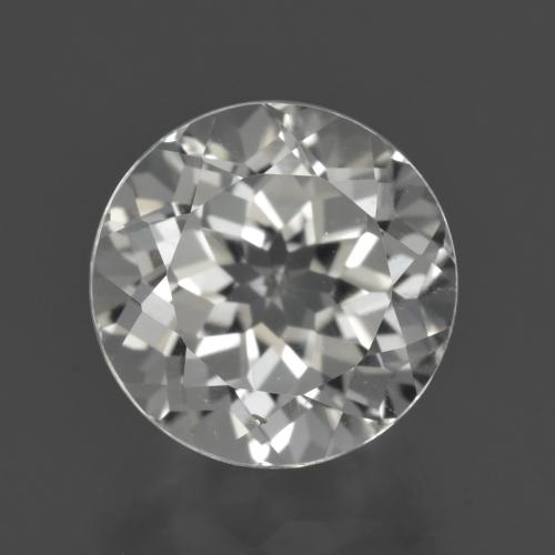 Topazio naturale bianco da 5,82 ct, taglio rotondo, VVS