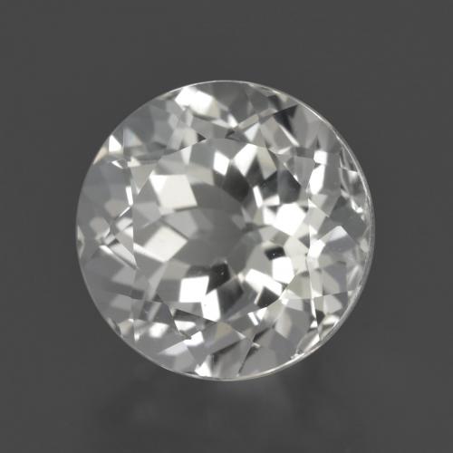 Topazio naturale bianco da 5,82 ct, taglio rotondo, VVS