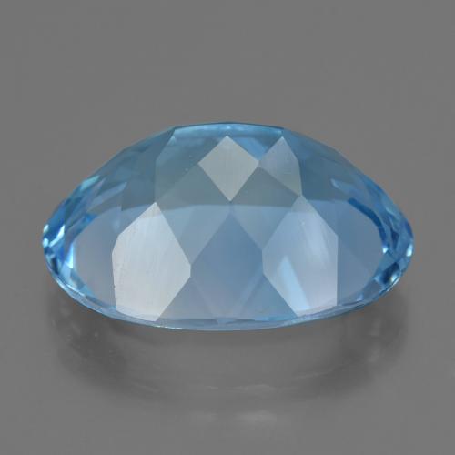Topazio naturale blu da 21,00 ct, taglio ovale, VVS-VS