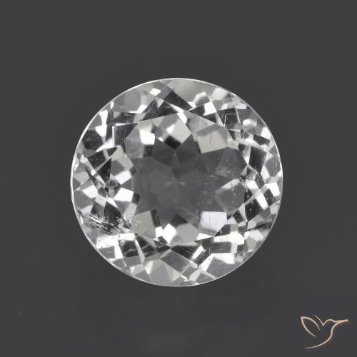 3.87ct Naturale Bianco trasparente Topazio, Rotondo, VS