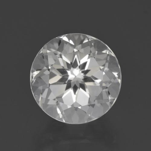 Topazio naturale bianco da 4,76 ct, taglio rotondo, VVS